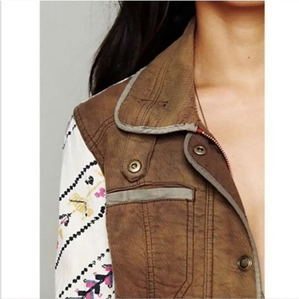 Free People Small Embroidered Boho Jacket